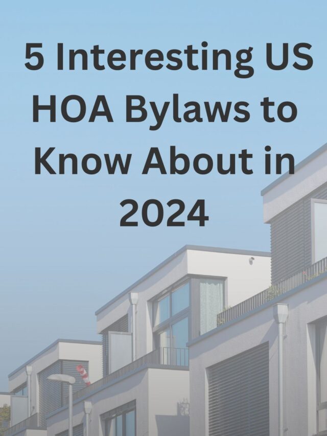 Interesting HOA Bylaws in US in 2024